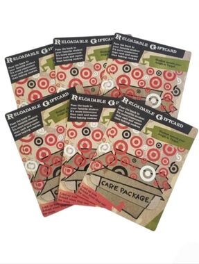 Target 6 Care Package 2 Part Gift Cards Collectible Empty No Monetary Value